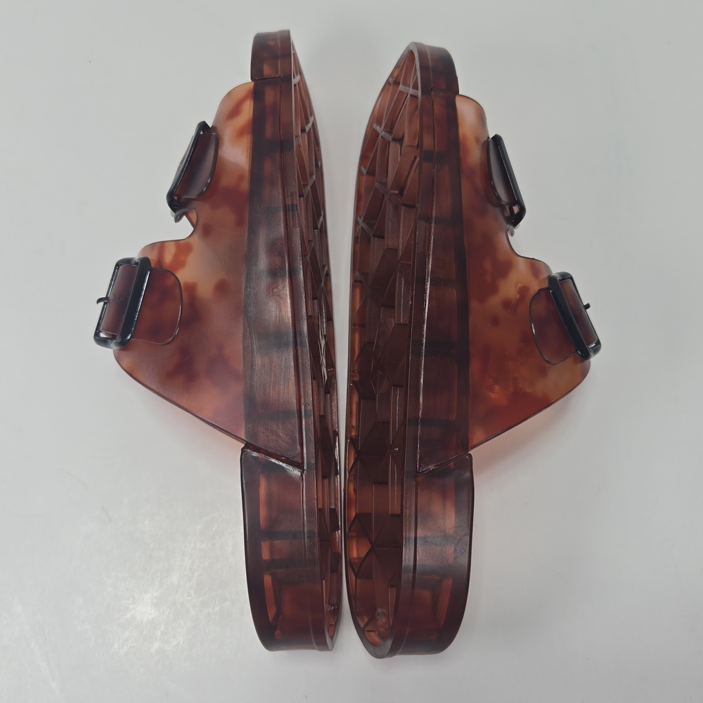 CL by Laundry Jaylen Translucent Tortoise Shell Slip-on Jelly Slide Sandals Sz 7 - Picture 8 of 14